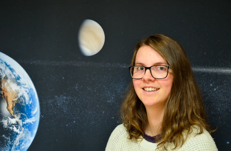 Moa Persson defense her doctoral thesis “Escape to Space or Return to Venus: Ion Flows Measured by Venus Express” on Friday 13 November. Photo: Annelie Klint Nilsson, IRF