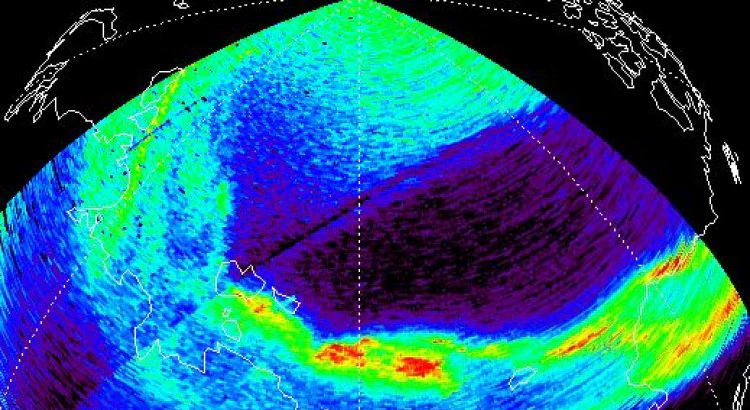 Norrskensovalen avbildad med IRF:s instrument Pia ombord på den svenska mikrosatelliten Astrid-2 (Bild: IRF)