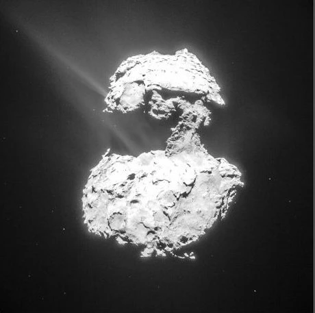 Outgassing from 67P. Credit: ESA/Rosetta/NavCam